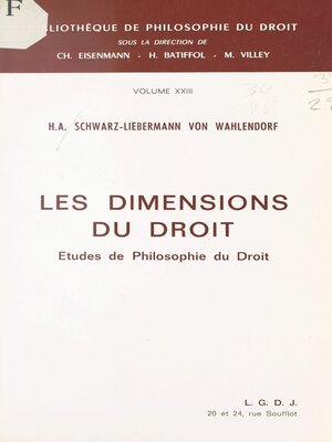 cover image of Les dimensions du droit